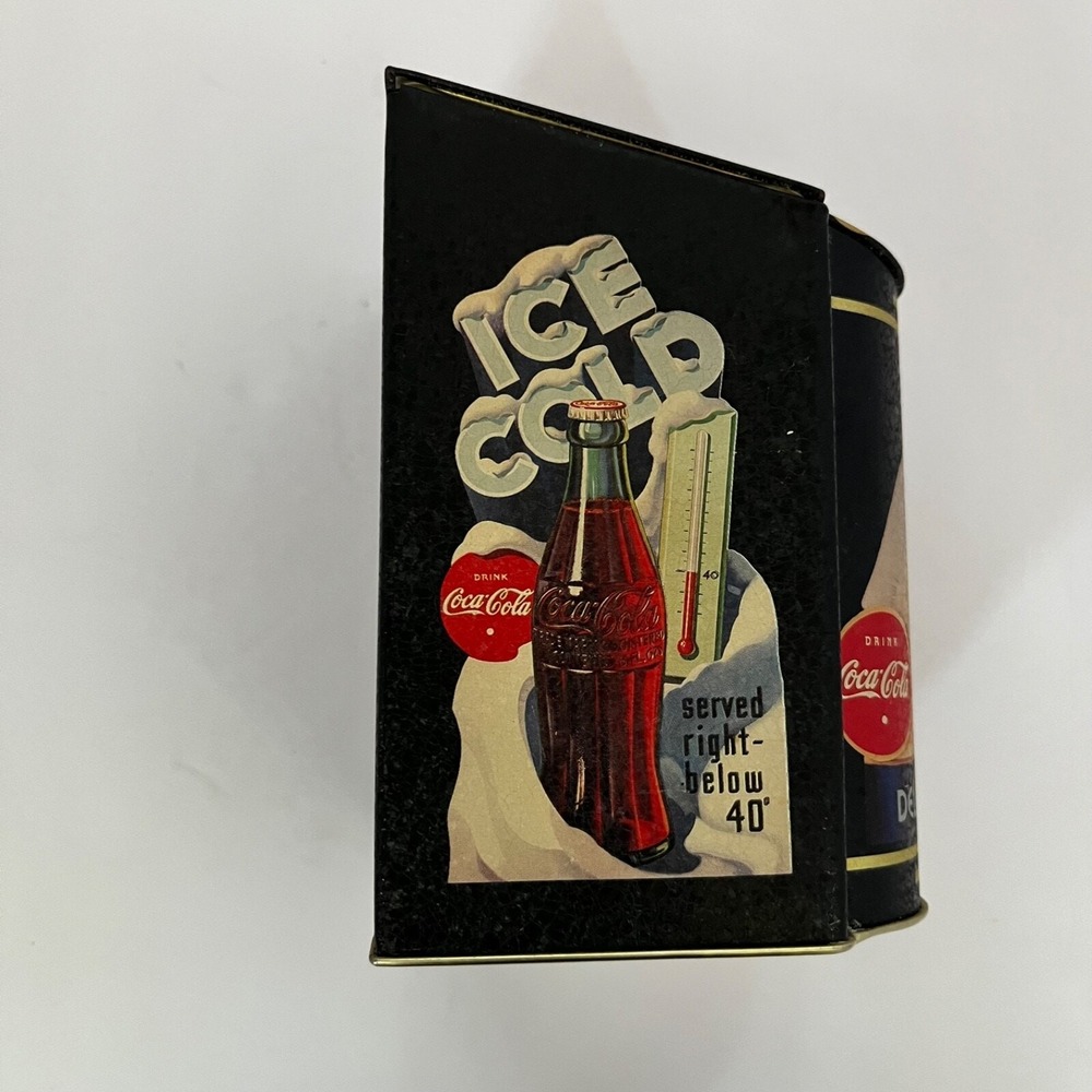Vintage Coca-Cola Collectible Tin Can With Lid Fountain Service. Top Condition. - Picture 4 of 8